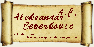 Aleksandar Čeperković vizit kartica
